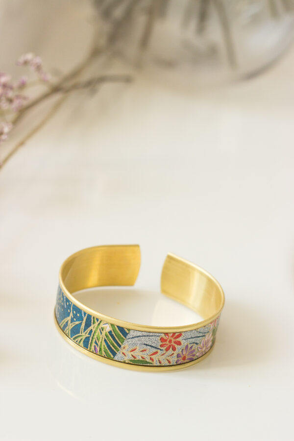 bracelet papier washi rebord doré