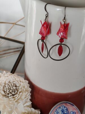 Boucles d'oreilles origami clemica