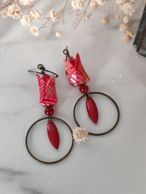 Boucles d'oreilles origami clemica