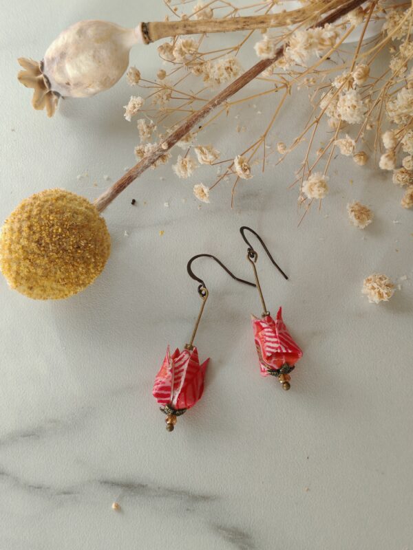 Boucles d'oreilles origami clemica