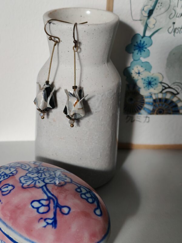 Boucles d'oreilles origami clemica