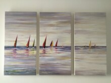 peinture à l'huile triptyque Jessica PATERNE