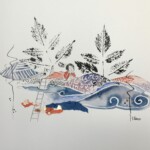 2021_Aquarelle Encre de Chine Papier washi_empreintes_Au delà des nuages_jessica paterne_artiste peintre_art en creuse 2021_Aquarelle Encre de Chine Papier washi_empreintes_Au delà des nuages_jessica paterne_artiste peintre_art en creuse